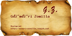 Gömöri Zomilla névjegykártya